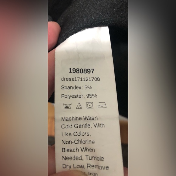 NEW Black dress with 3/4 ruffled finish sleeves, size M. - Picture 8 of 8